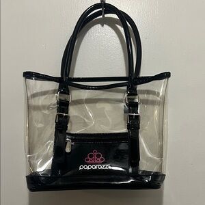 Paparazzi Black and Clear Tote Bag